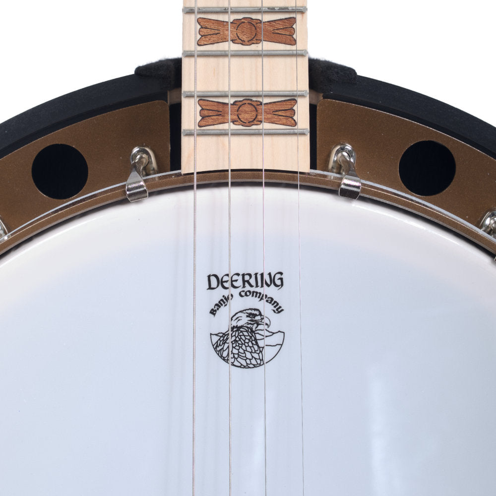 Deering Goodtime Two 17-Fret Tenor Banjo - Neck and pot front - Straight on