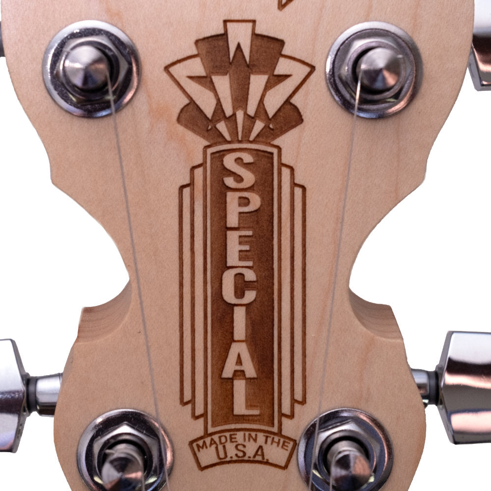 Goodtime Special 5-String Banjo - peghead engraving close up