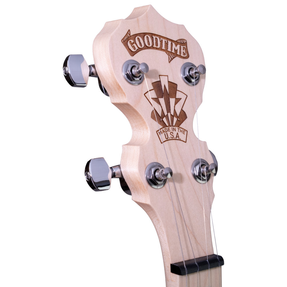 New 2025 Goodtime 5-String Banjo - peghead left side