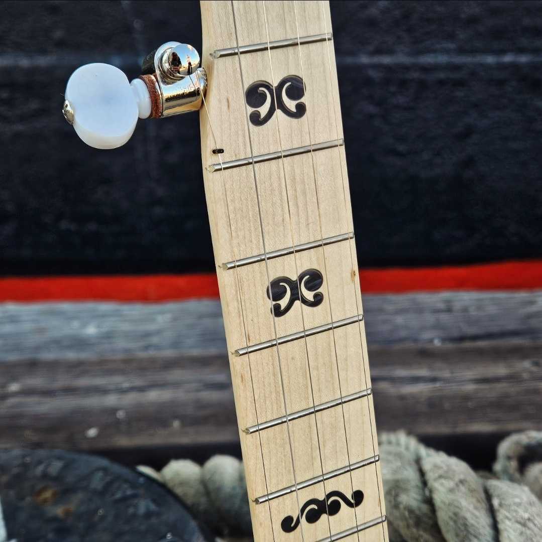 Swept Away Broadway Play Goodtime Banjo Maple Neck with Black Artisan Style Inlays